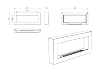 Biokominek wiszący 900x400 Box czarny strukturalny mat