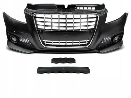 ZDERZAK AUDI A3 08-12 S8 STYLE CHROME BLACK PDC