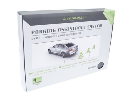 System wspomagania parkowania z wyświetlaczem LED, 4 srebrne sensory