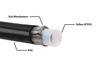 Przewód teflonowy PTFE AN10 14mm oplot stalowy + PVC
