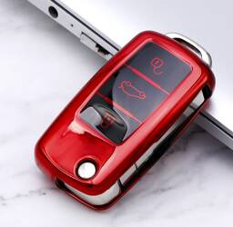 POKROWIEC NA KLUCZYK DO VW GOLF 5 CZERWONY