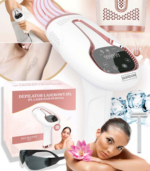 DEPILATOR LASEROWY IPL DOTYKOWY CHŁODZĄCY BEZBOLESNY GOLARKA DO USUWANIA WŁOSKÓW NÓG BIKINI CIAŁA