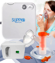 NEBULIZATOR TŁOKOWY INHALATOR MEDYCZNY KOMPRESOROWY CICHY PRZENOŚNY BEZPIECZNY WYTRZYMAŁY DO INHALACJI ASTMY ALERGII TERAPIA DLA DZIECI DOROSŁYCH