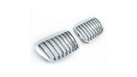 Grill sportowy pojedyncze żeberka All Chrome BMW 3 E46 Compact przed liftem 1998-2001