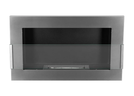 Biokominek wiszący z szybą  650x400 inox