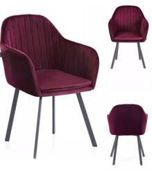 KRZESŁO TRENTO TAPICEROWANE NOWOCZESNY DESIGN FOTEL WELUR SALON JADALNIA