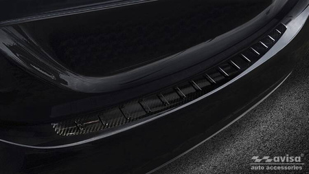 Nakładka na zderzak tylny do Mercedes klasa C W205 (Carbon Fiber)