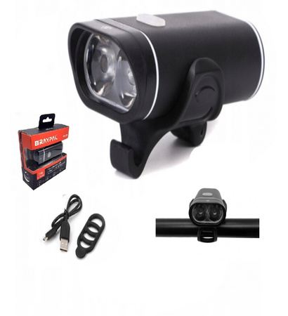 LAMPKA ROWEROWA NA PRZÓD LED LAMPA MOCNA USB 350LM
