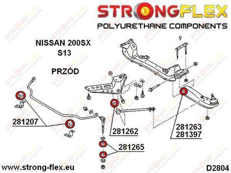 Tuleja przedniego drążka reakcyjnego