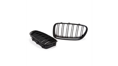 Grill sportowy podwójne żeberka Gloss Black BMW 5 F10 F11 2010-2018