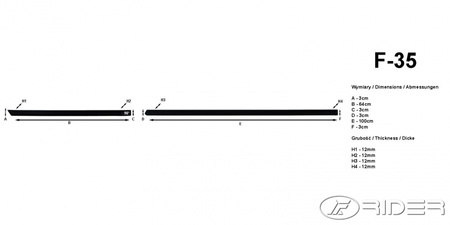 Skoda Octavia III kombi FL listwy boczne