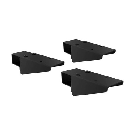 Zestaw adapterów do motażu boksu do rur CRUZ Pipe Carrier obok platformy dachowej CRUZ Alu 