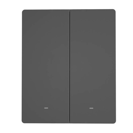 Inteligentny przełącznik ścienny WiFi SONOFF M5-2C-80 (2-kanałowy, do ramki, grafitowy)