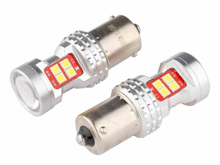 Żarówka VISION R5W/R10W BA15s 12/24V 13x 3030 SMD LED, nonpolar, CANBUS, biała, 2 szt.