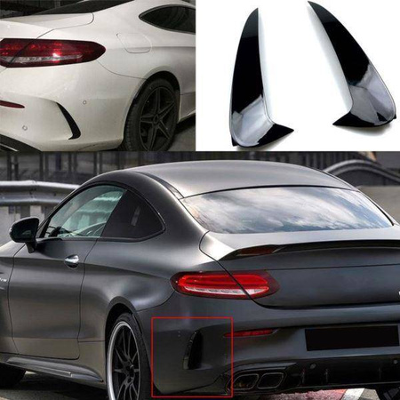 AERO FLAPS MERCEDES C205 A205 AMG LOOK BLACK