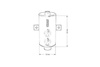 Oil catch tank 0.75L AN10 TurboWorks Czarny