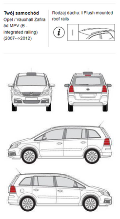 Bagażnik dachowy CRUZ AIRO FUSE Opel Zafira B