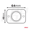 Ładowarka samochodowa z gniazdami USB wodoodporna kwadratowa 2x USB 12V 24V AMIO-04230