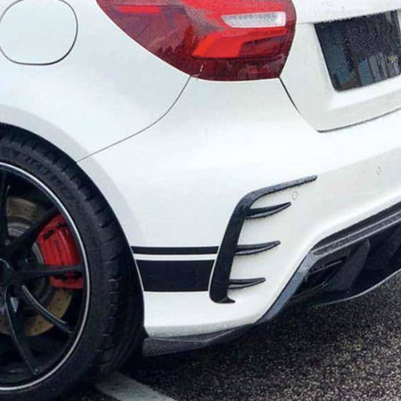 AERO FLAPS LOOK AMG MERCEDES W176 BLACK TYŁ ROGI