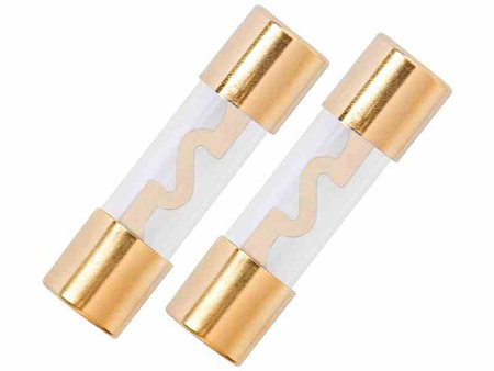 Bezpieczniki szklane AGU 10.3x38mm, 50A, pozłacane, 2 szt.