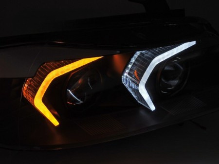 REFLEKTORY LAMPY PRZEDNIE BMW E90/E91 BLACK FULL LED DIODOWE