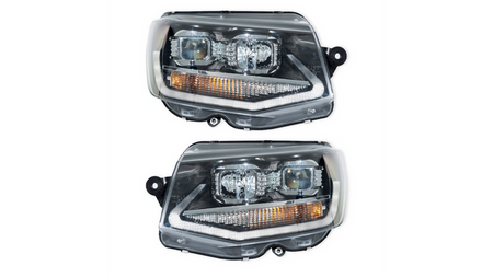 Zestaw Lamp Halogenowych Black DRL VW TRANSPORTER MULTIVAN T6 2015-obecnie