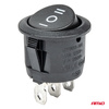 Włącznik przełącznik czarny okrągły 12V 230V BU03 AMIO-03614