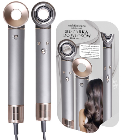 SUSZARKA DO WŁOSÓW 5w1 WIELOFUNKCYJNA 3 PRĘDKOŚCI NAWIEWU 3 POZIOMY TEMPERATURY ZIMNY NAWIEW JONIZACJA DO SUSZENIA LOKÓW WYGŁADZANIA