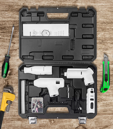 ZESTAW NARZĄDZI 3W1 ELEKTRYCZNY WIELOFUNKCYJNY WKRĘTAK PISTOLET DO KLEJU NARZĘDZIA OBROTOWE DO NAPRAWY