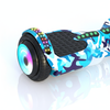 DESKOROLKA ELEKTRYCZNA HOVERBOARD DESKA CAMO BLUE 6,5” DUŻE KOŁA ŚWIECĄCE LED BLUETOOTH MUZYKA DLA DZIECI MŁODZIEŻY DOROSŁYCH