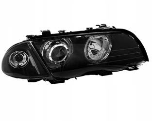 Reflektory lampy przednie BMW E46 Angel Eyes LED BLACK