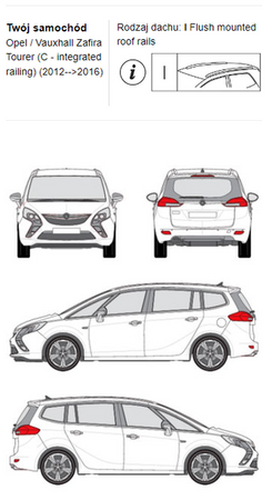 Bagażnik dachowy CRUZ AIRO FIX DARK Opel Zafira Tourer C
