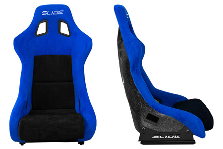 Fotel sportowy SLIDE KS2 Premium Black & Blue Welur Black Glitter