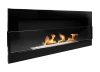 Biokominek wiszący z szybą 900x400 czarny połysk