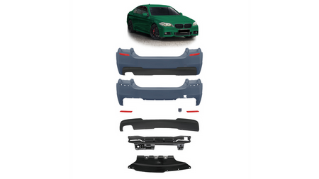 Tylny zderzak sport PDC zestaw z dyfuzorem BMW 5 F10 2010-2017