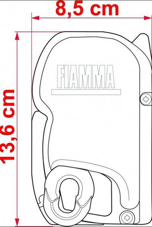 Roleta markiza w kasecie F45s 400 Polar White Royal Grey - Fiamma