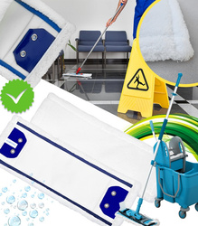 WKŁAD DO MOPA PŁASKIEGO NAKŁADKA PROFESJONALNA KIESZENIOWA CHŁONNA WYMIENNA ZAKŁADKA  100% BAWEŁNA DO CZYSZCZENIA MYCIA PODŁÓG