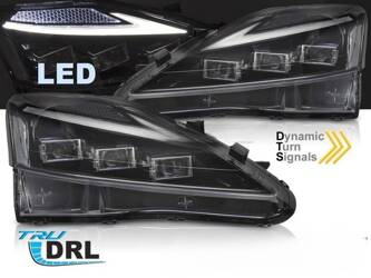 Lampy przednie do Lexus IS 06-13 black full LED