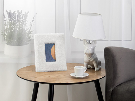 RAMKA NA ZDJĘCIE 21 X 26 CM FUTRZANA DESIGNERSKA REGULOWANA OZDOBNA DO WNĘTRZ