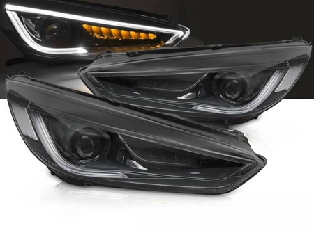 Lampy przednie do Ford Focus MK3 14-18 black LED
