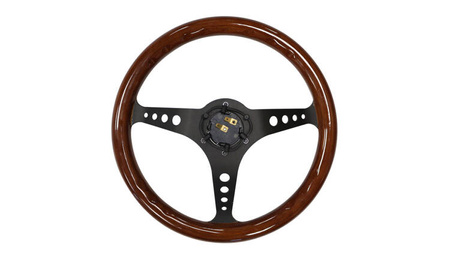 Kierownica 350mm Drewno Black