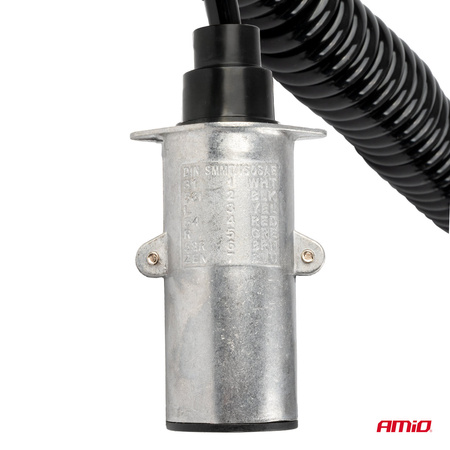 Przewód spiralny naczepy TIR 2x 7 PIN typ N 5m 24V AMIO-04379