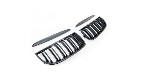 Grill sportowy podwójne żeberka Gloss Black BMW 3 E90 E91 przed liftem 2005-2008