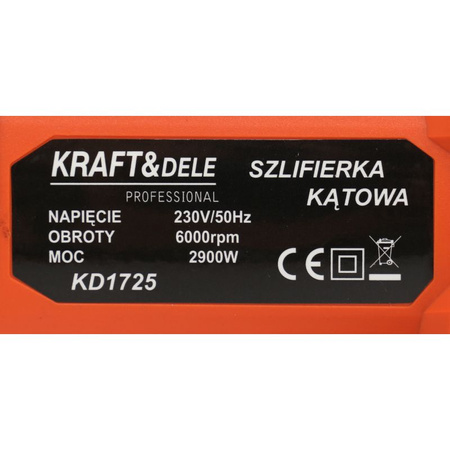 SZLIFIERKA KĄTOWA 2900W KD1725