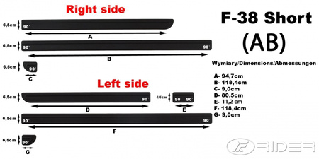 Vw T6 Short listwy boczne