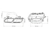 Końcówka tłumika 210x80mm wejście 140x85mm Mercedes A45 S600