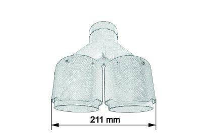 Podwójna Końcówka tłumika 101mm wejście 76mm SLIDE