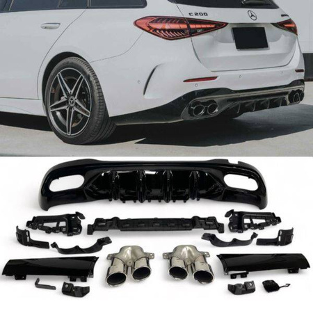 DYFUZOR MERCEDES W206 S206 LOOK C43 AMG CHROME