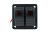 Włącznik panel Alu, ON/OFFx2 Red