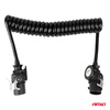 Przewód spiralny naczepy TIR 2x 15 PIN 5m 24V AMIO-04382